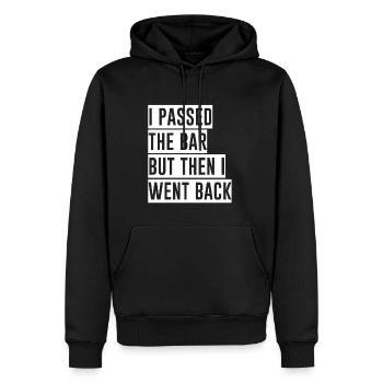 I passed the bar but then I went back 2 - Men’s Premium Organic Hoodie - black - Front - Nico (187cm)