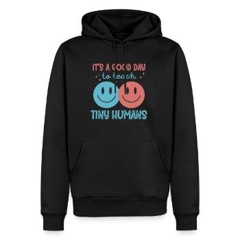 C’est un bon Tay pour enseigner la chemise Tiny Humans - Sweat à capuche Premium bio Homme - noir - Devant - Nico (187cm)