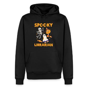 Cadeau de chemise de bibliothécaire bibliothécaire effrayant - Sweat à capuche Premium bio Homme - noir - Devant - Nico (187cm)
