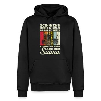 Saunameister - Geschenk Sauna Spruch Saunieren - Männer Premium Bio Hoodie - Schwarz - Vorne - Nico (187cm)
