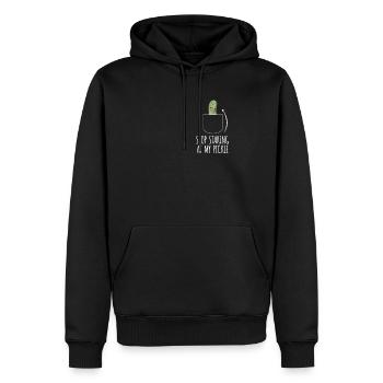 Sac de poitrine Pickle Shirt Cadeau - Sweat à capuche Premium bio Homme - noir - Devant - Nico (187cm)
