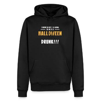 Chemise de fête ivre d’Halloween - Sweat à capuche Premium bio Homme - noir - Devant - Nico (187cm)