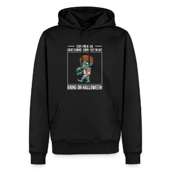 Zombie Halloween Shirt Geschenk - Männer Premium Bio Hoodie - Schwarz - Vorne - Nico (187cm)