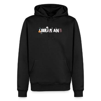 Librarian Bibliothekarin Shirt Halloween - Männer Premium Bio Hoodie - Schwarz - Vorne - Nico (187cm)