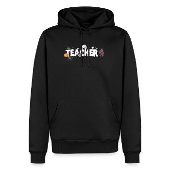Teacher Halloween Shirt Lehrer Lehrerin - Männer Premium Bio Hoodie - Schwarz - Vorne - Nico (187cm)