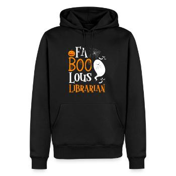 FaBOOlous Librarian Bibliothekarin Shirt - Männer Premium Bio Hoodie - Schwarz - Vorne - Nico (187cm)