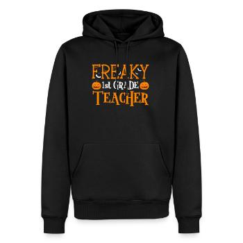 Freaky 1st Grade Teacher Shirt Lehrer - Männer Premium Bio Hoodie - Schwarz - Vorne - Nico (187cm)
