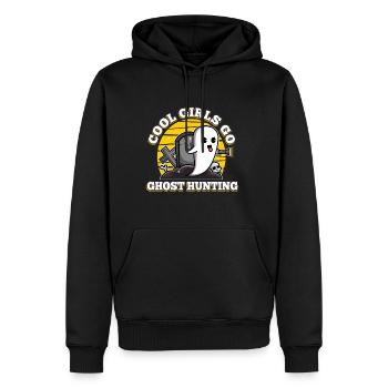 Cool girls go ghost hunting - Männer Premium Bio Hoodie - Schwarz - Vorne - Nico (187cm)