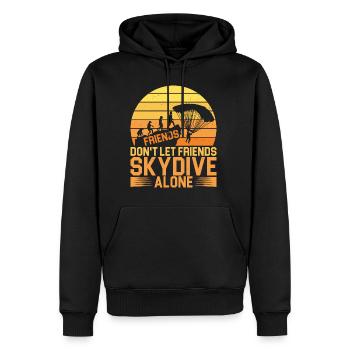 Friends Don't Let Friends Skydive Alone - Men’s Premium Organic Hoodie - black - Front - Nico (187cm)