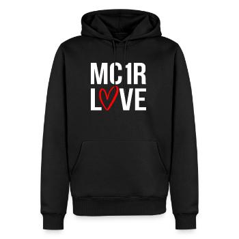 MC1R Love Geschenk Shirt Rote Haare Redhead - Männer Premium Bio Hoodie - Schwarz - Vorne - Nico (187cm)