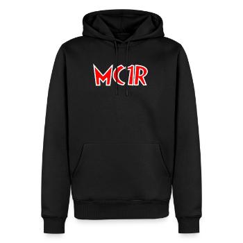 MC1R Mutant Shirt Redhead Red Hair Cadeau - Sweat à capuche Premium bio Homme - noir - Devant - Nico (187cm)
