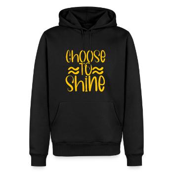 Choose To Shine 4 - Men’s Premium Organic Hoodie - black - Front - Nico (187cm)