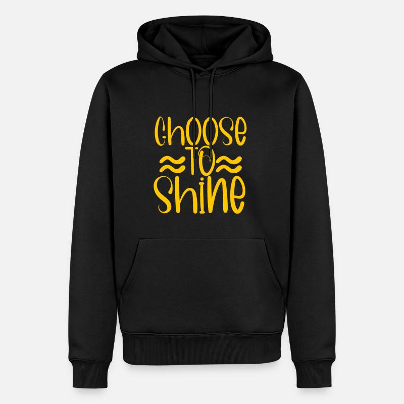 Choisissez de briller 4 - Sweat à capuche Premium bio Homme - noir