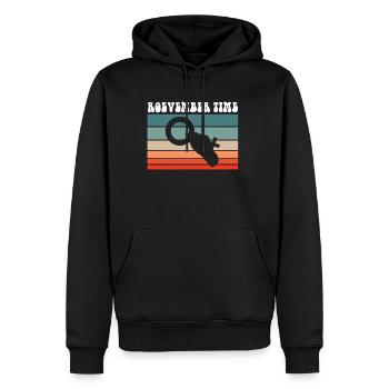 Roevember Time Vintage Retro Frauen Symbol - Männer Premium Bio Hoodie - Schwarz - Vorne - Nico (187cm)