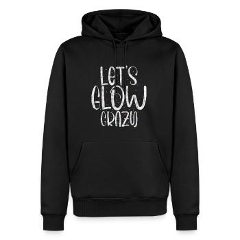 Let's Glow Crazy 2 - Men’s Premium Organic Hoodie - black - Front - Nico (187cm)