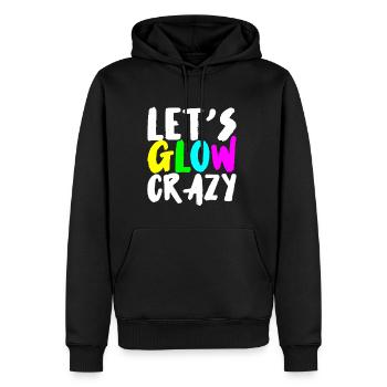 Let's Glow Crazy 3 - Men’s Premium Organic Hoodie - black - Front - Nico (187cm)