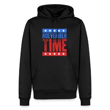 Roevember Time Shirt Cadeau USA Amérique Drapeau - Sweat à capuche Premium bio Homme - noir - Devant - Nico (187cm)