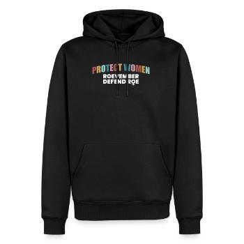 Protéger la femme Roevember Defent Roe - Sweat à capuche Premium bio Homme - noir - Devant - Nico (187cm)