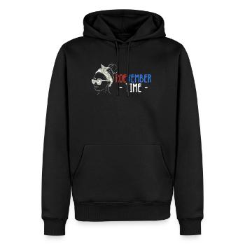 Roevember Time Shirt Cadeau - Sweat à capuche Premium bio Homme - noir - Devant - Nico (187cm)