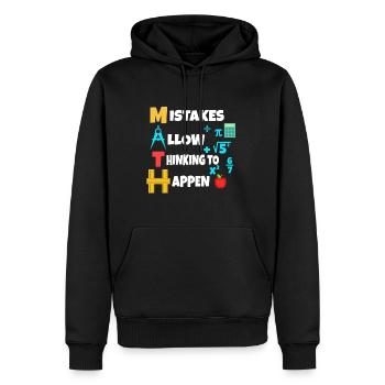 Dear math grow up and solve your own problems - Men’s Premium Organic Hoodie - black - Front - Nico (187cm)