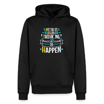 Dear math grow up and solve your own problems - Männer Premium Bio Hoodie - Schwarz - Vorne - Nico (187cm)