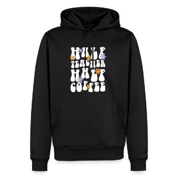 Demi-café Moitié cadeau de chemise d’enseignant - Sweat à capuche Premium bio Homme - noir - Devant - Nico (187cm)
