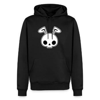Hase Halloween Shirt Geschenk - Männer Premium Bio Hoodie - Schwarz - Vorne - Nico (187cm)