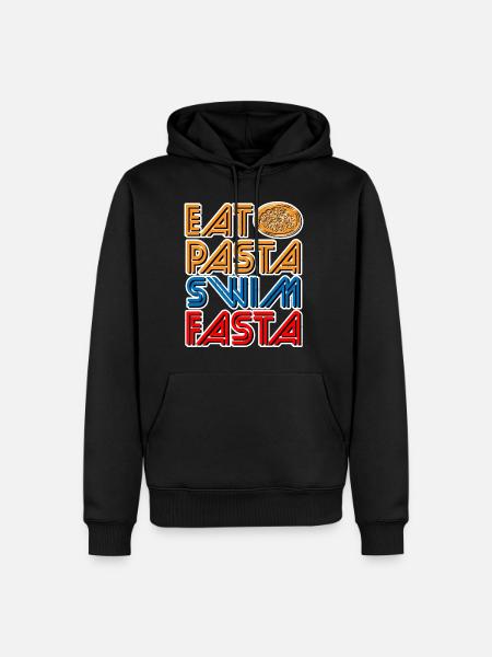 Eat Pasta Swim Fasta 13 - Men’s Premium Organic Hoodie - black