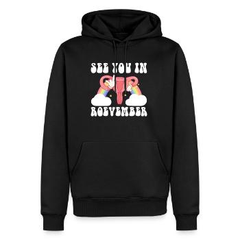 Rendez-vous à Roevember Shirt Gift Féminisme - Sweat à capuche Premium bio Homme - noir - Devant - Nico (187cm)