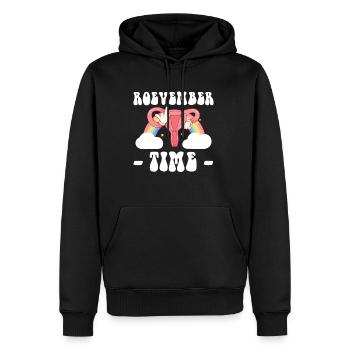 Roevember Time Shirt Gift - Men’s Premium Organic Hoodie - black - Front - Nico (187cm)