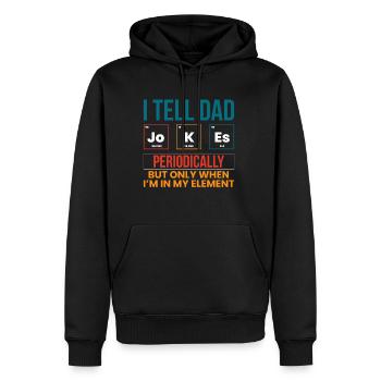 Je dis à papa des blagues Cadeau de chemise - Sweat à capuche Premium bio Homme - noir - Devant - Nico (187cm)