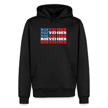 USA Flagge Roevember Shirt Geschenk - Männer Premium Bio Hoodie - Schwarz - Vorne - Nico (187cm)