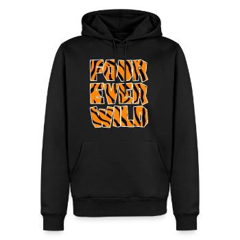 Four Ever Wild 31 - Männer Premium Bio Hoodie - Schwarz - Vorne - Nico (187cm)