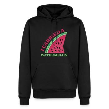I Carried A Watermelon 11 - Männer Premium Bio Hoodie - Schwarz - Vorne - Nico (187cm)