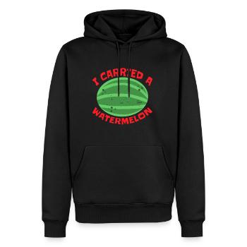 I Carried A Watermelon 12 - Männer Premium Bio Hoodie - Schwarz - Vorne - Nico (187cm)
