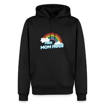 Maman gratuite Hugs Rainbow - Sweat à capuche Premium bio Homme - noir - Devant - Nico (187cm)