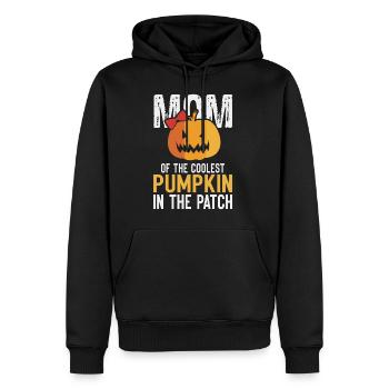 Maman de la citrouille la plus cool dans le patch Halloween - Sweat à capuche Premium bio Homme - noir - Devant - Nico (187cm)