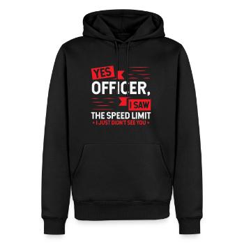 Yes Officer I Saw The Speed Limit Car Enthusiast - Sweat à capuche Premium bio Homme - noir - Devant - Nico (187cm)