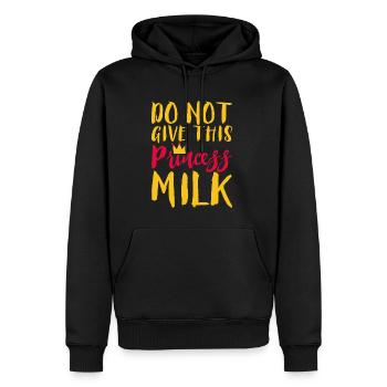 Ne donnez pas à cette princesse du lait 2 - Sweat à capuche Premium bio Homme - noir - Devant - Nico (187cm)