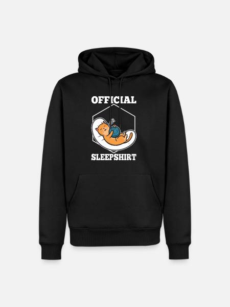 Official sleep shirt cat - Men’s Premium Organic Hoodie - black