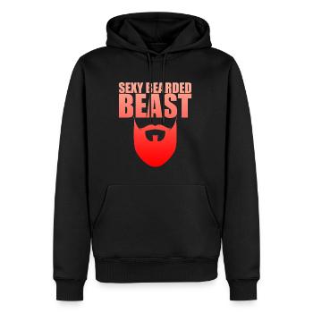 Sexy Bearded Beast 2 - Men’s Premium Organic Hoodie - black - Front - Nico (187cm)