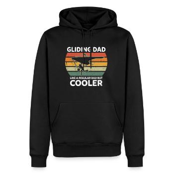 Vol à voile Papa Normal Père Seulement Cool Papa - Sweat à capuche Premium bio Homme - noir - Devant - Nico (187cm)