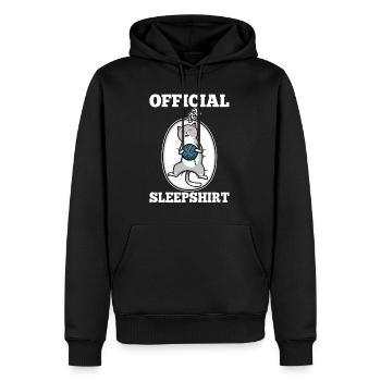 Chemise de sommeil officielle chat - Sweat à capuche Premium bio Homme - noir - Devant - Nico (187cm)