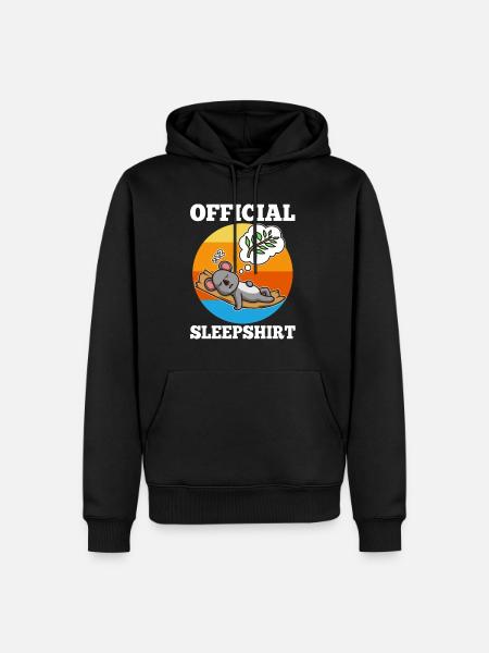 Official Sleeping Shirt Koala - Men’s Premium Organic Hoodie - black