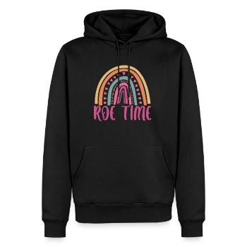 Roe Time Shirt Cadeau Roevember - Sweat à capuche Premium bio Homme - noir - Devant - Nico (187cm)