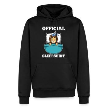 Chemise de nuit officielle lion - Sweat à capuche Premium bio Homme - noir - Devant - Nico (187cm)
