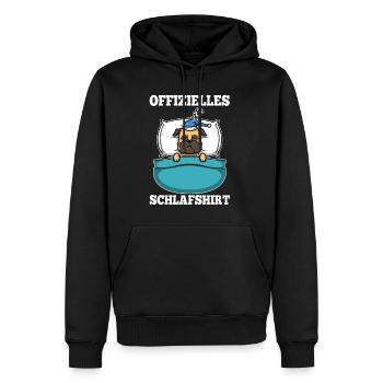 Offizielles schlafshirt Mops - Männer Premium Bio Hoodie - Schwarz - Vorne - Nico (187cm)