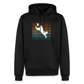 Vintage Retro Wild Receiver Shirt Gift - Men’s Premium Organic Hoodie - black - Front - Nico (187cm)