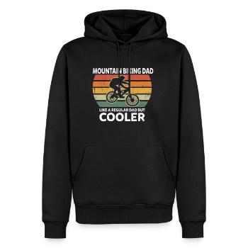Mountainbiking Dad Normaler Vater Nur Cooler Papa - Männer Premium Bio Hoodie - Schwarz - Vorne - Nico (187cm)