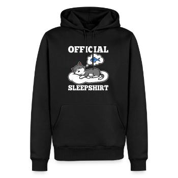 Chemise de sommeil officielle chat - Sweat à capuche Premium bio Homme - noir - Devant - Nico (187cm)